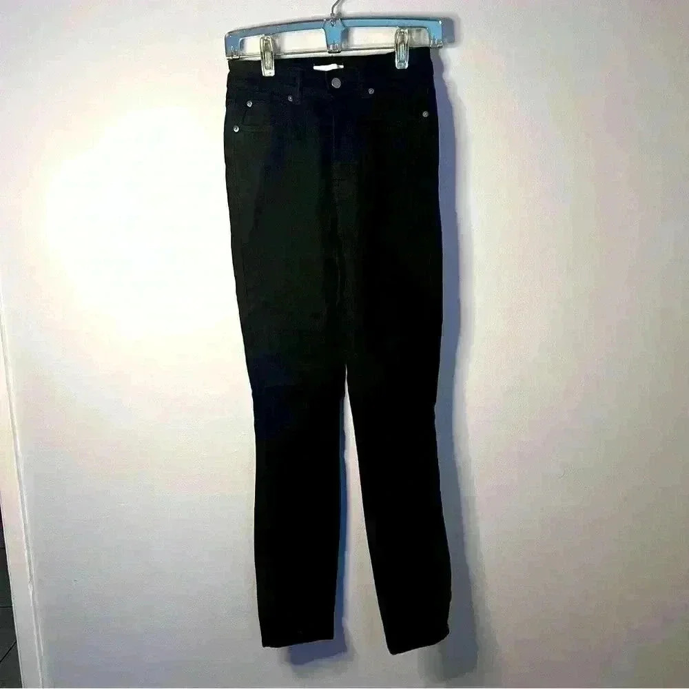 H&M high waste, black slim straight jeans size 6 EUR 38, excellent condition
